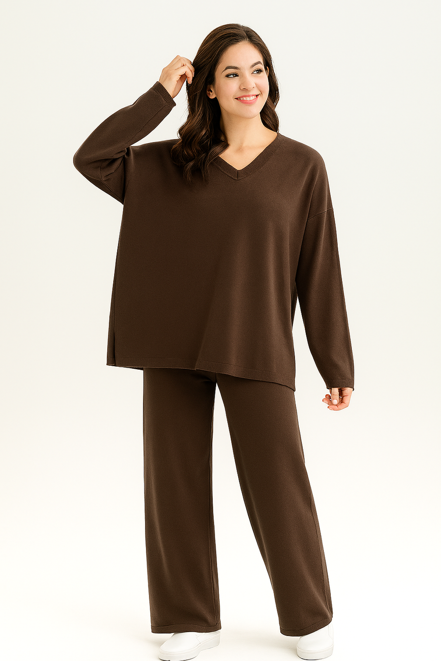 LUXURY KNIT JUMPER AND TROUSERS SET