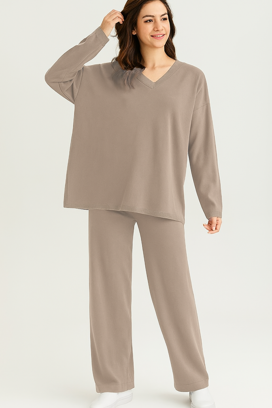 LUXURY KNIT JUMPER AND TROUSERS SET