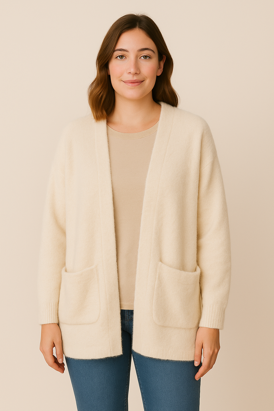 Premium Quality Soft Fluffy Cardigan With Pockets