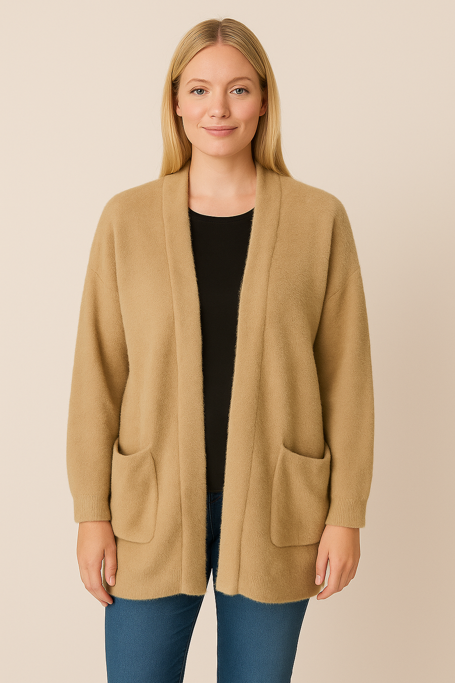 Premium Quality Soft Fluffy Cardigan With Pockets