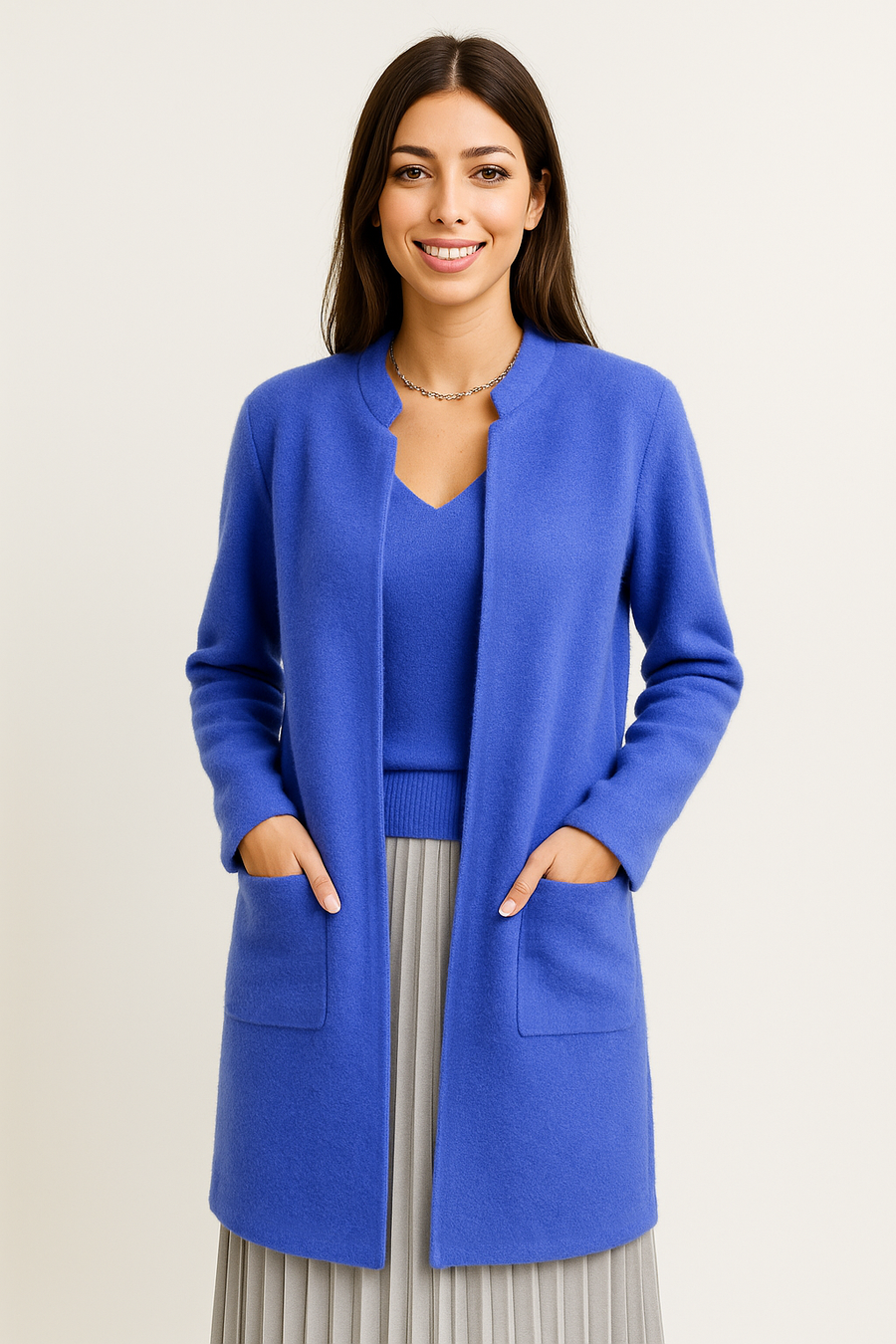 Premium Soft Fluffy Coatigan With Pockets