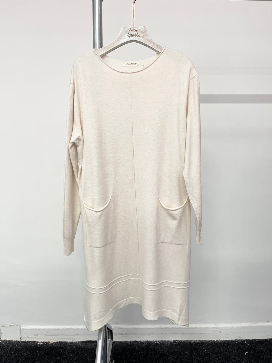 Soft Knit Dress With Front Pockets