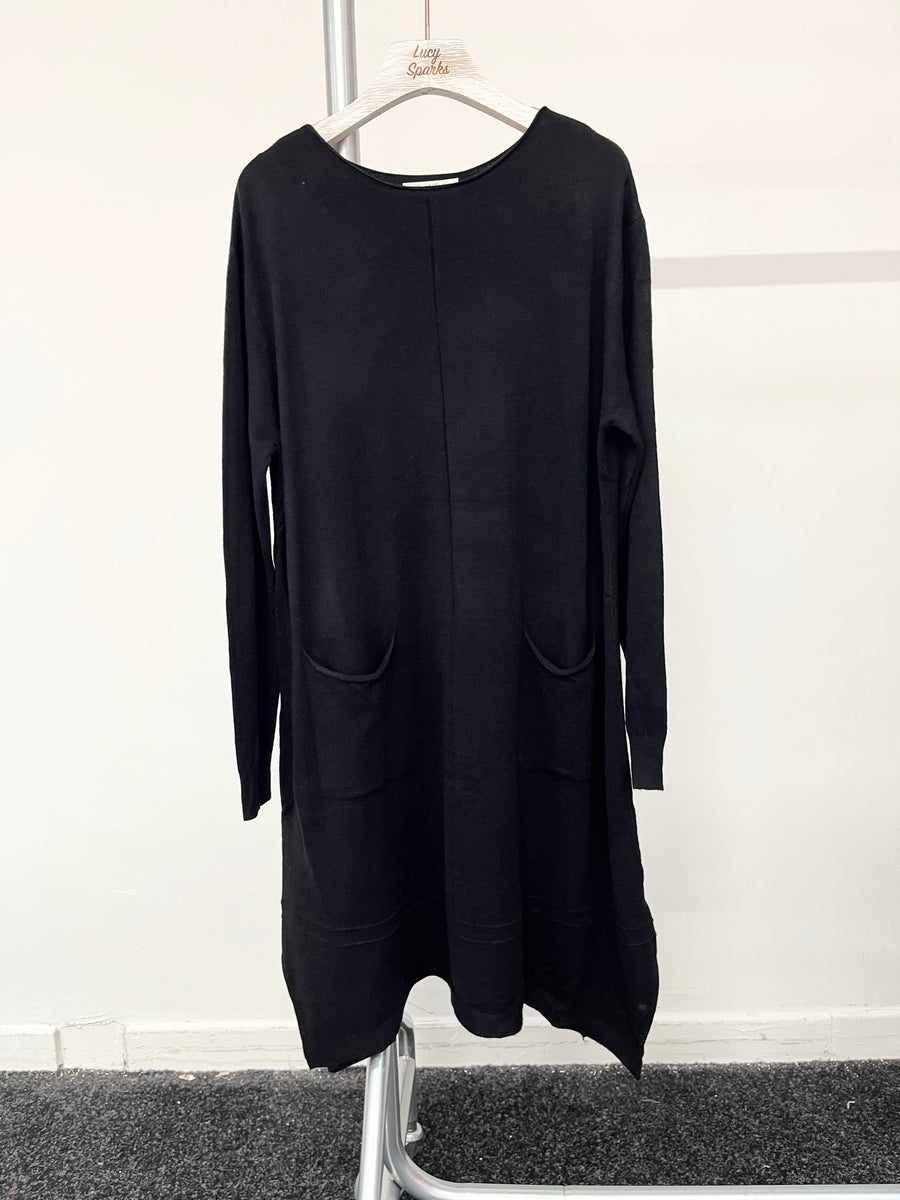 Soft Knit Dress With Front Pockets