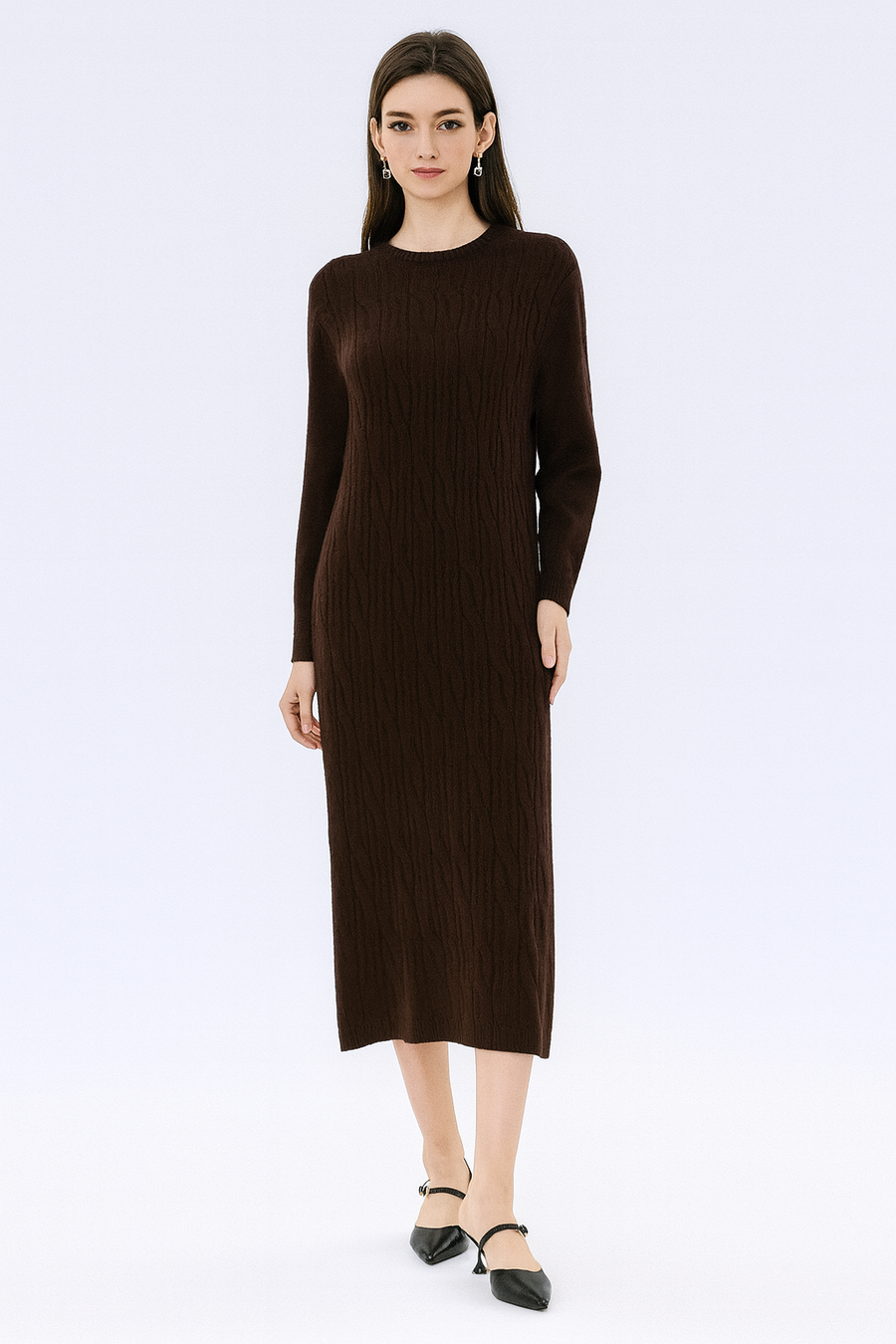 SOFT CABLE KNIT DRESS