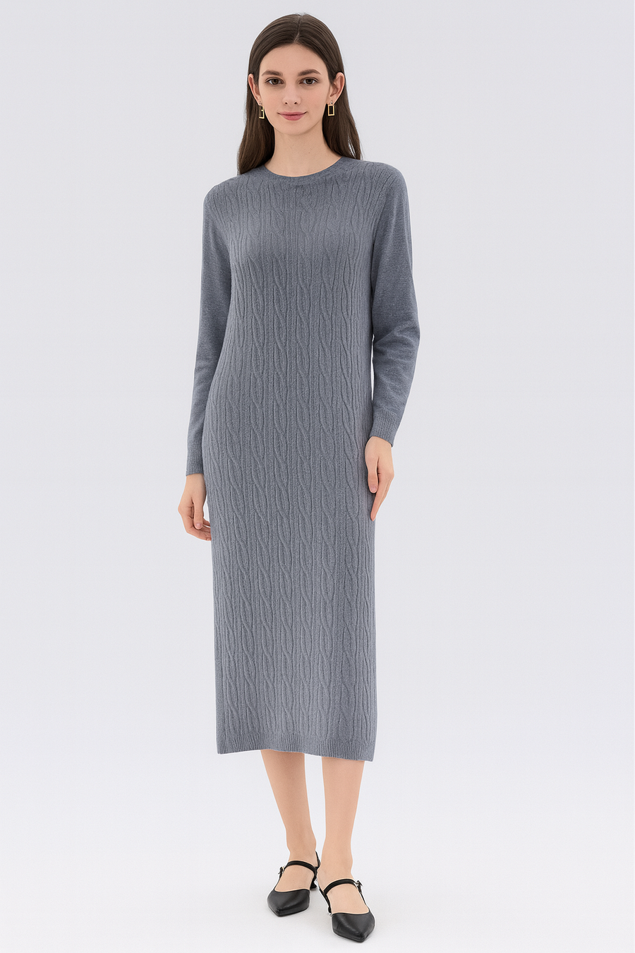 SOFT CABLE KNIT DRESS