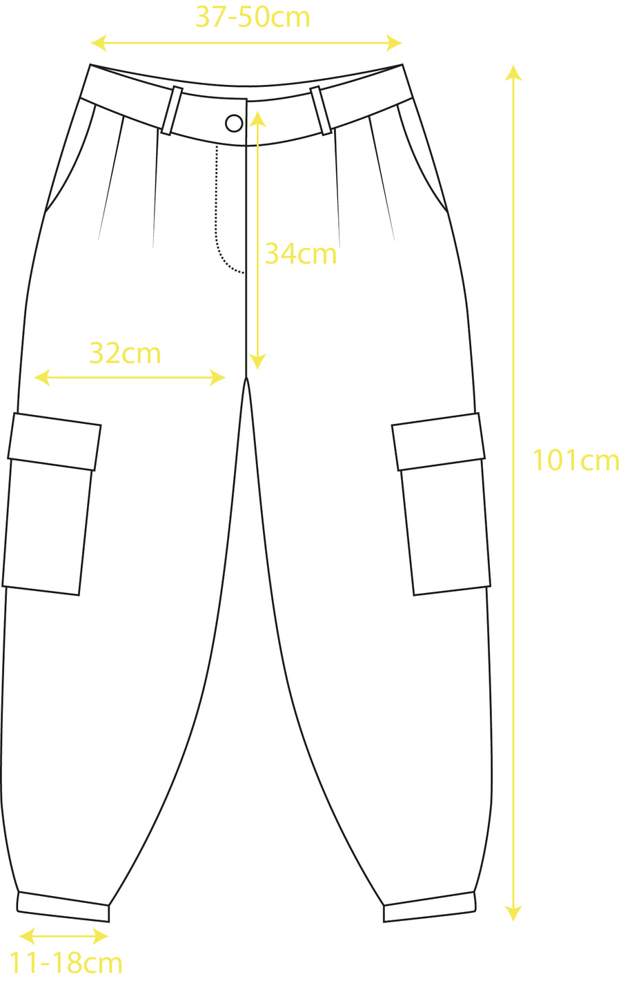 Tailored Combat Cargo Trousers with Elasticated Back Waist