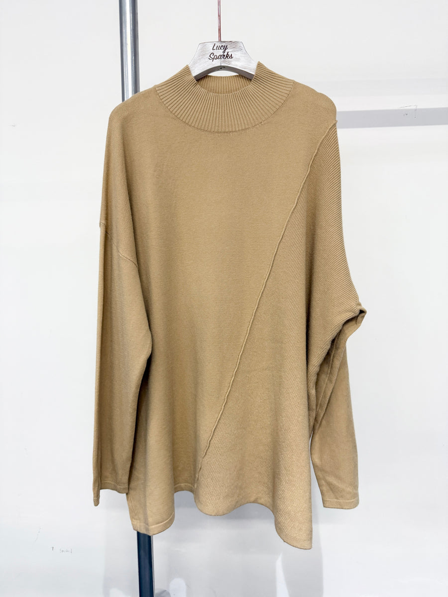 Soft Knit Jumper With Crossing Design