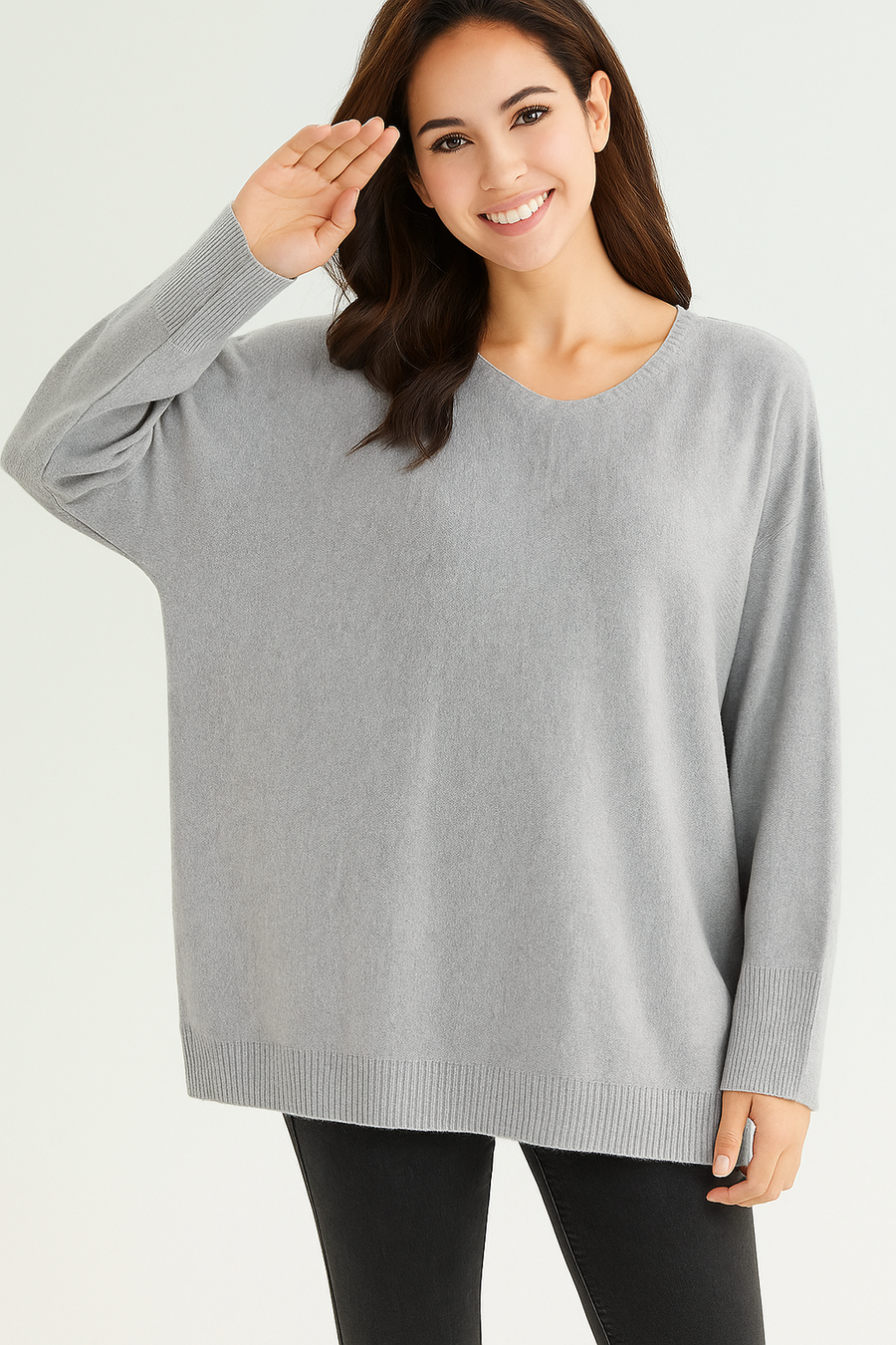 SLOUCHY JUMPER WITH BUTTONS ALONG THE BACK