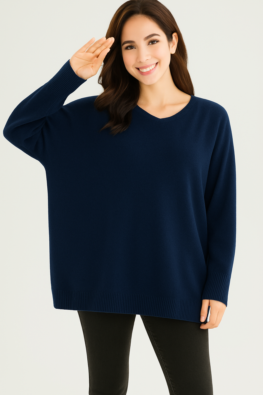 SLOUCHY JUMPER WITH BUTTONS ALONG THE BACK