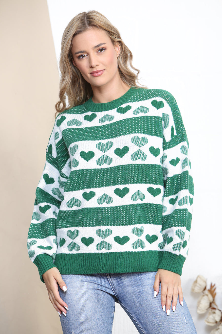 Heart stripe jumper