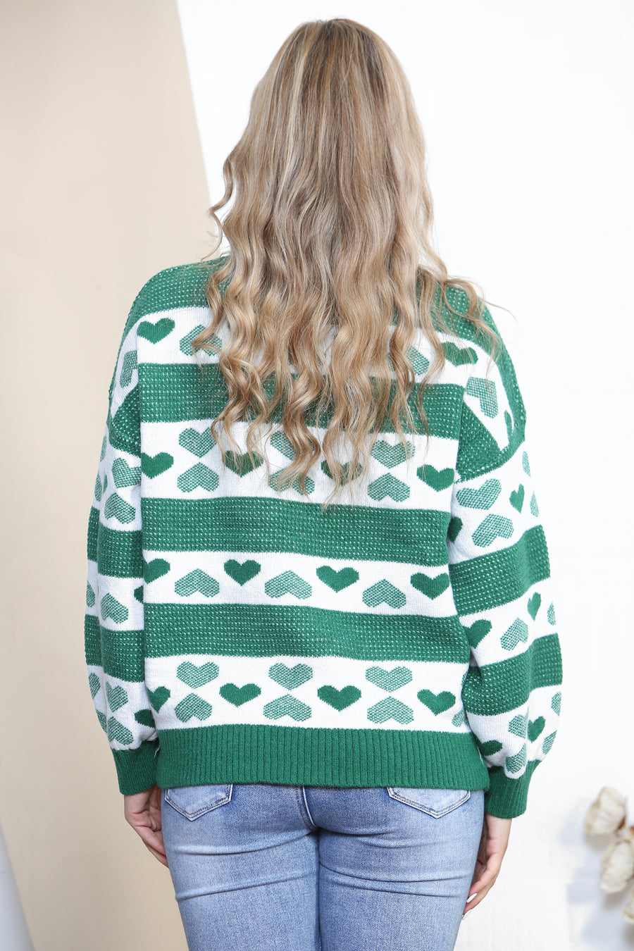 Heart stripe jumper