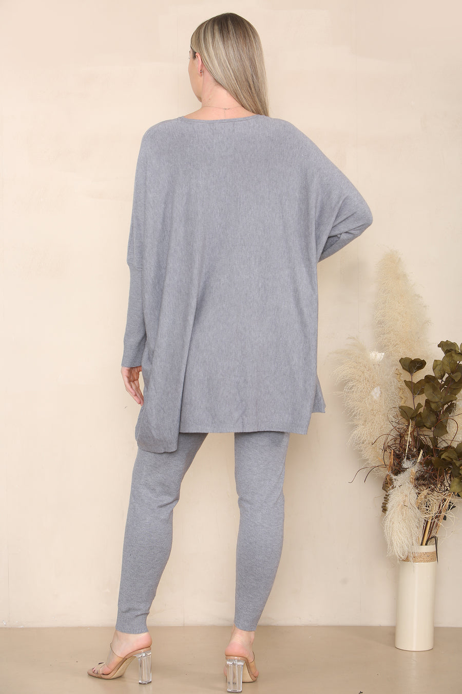 Soft Knit Jumper Matched With Leggings