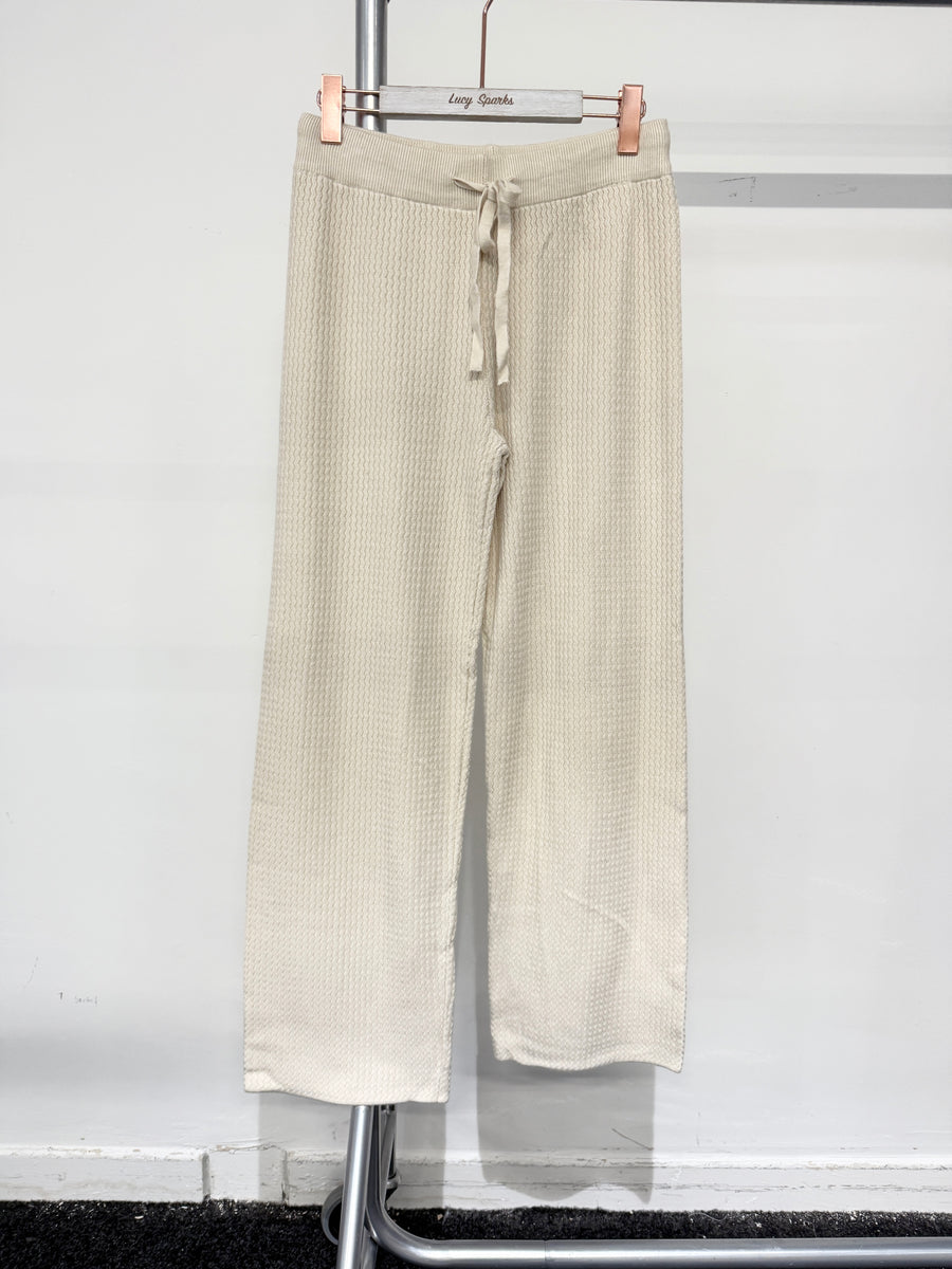 Premium Quality Wave Knitting Wide Leg Trousers