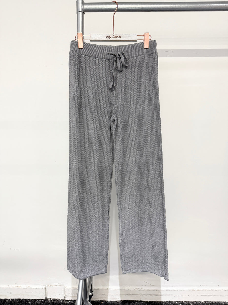 Premium Quality Wave Knitting Wide Leg Trousers