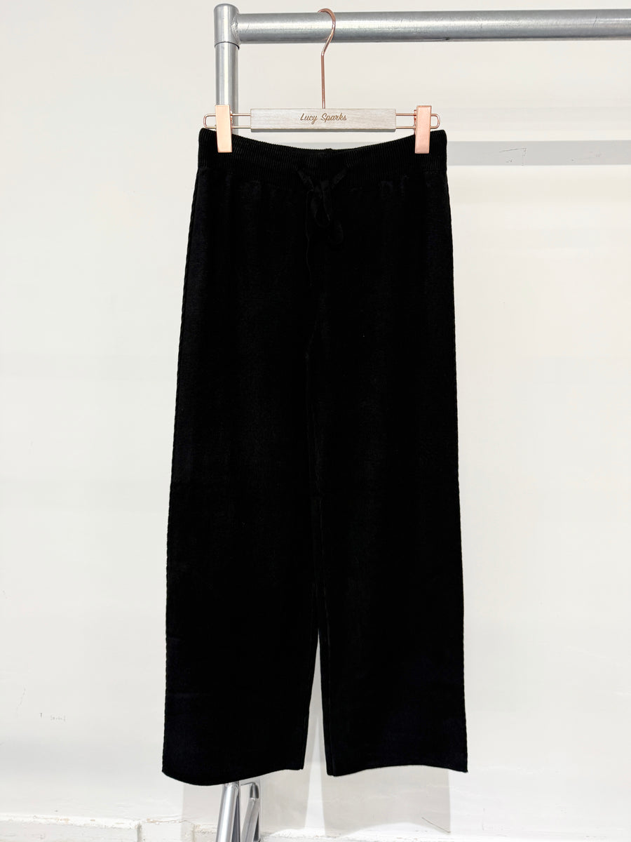 Premium Knit Quality Braided Sides Wide Leg Trousers