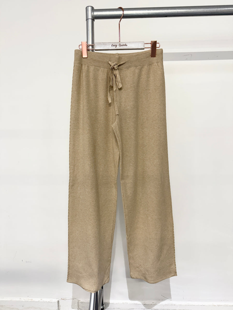 Premium Knit Quality Braided Sides Wide Leg Trousers