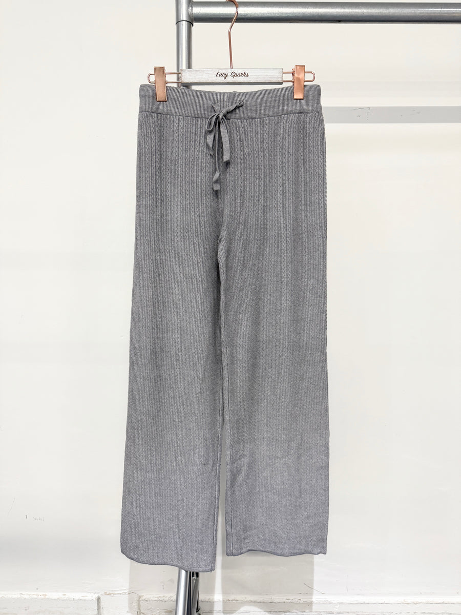 Premium Quality Dash Knitting Design Wide Leg Trousers With Drawstrings And Elasticated waist