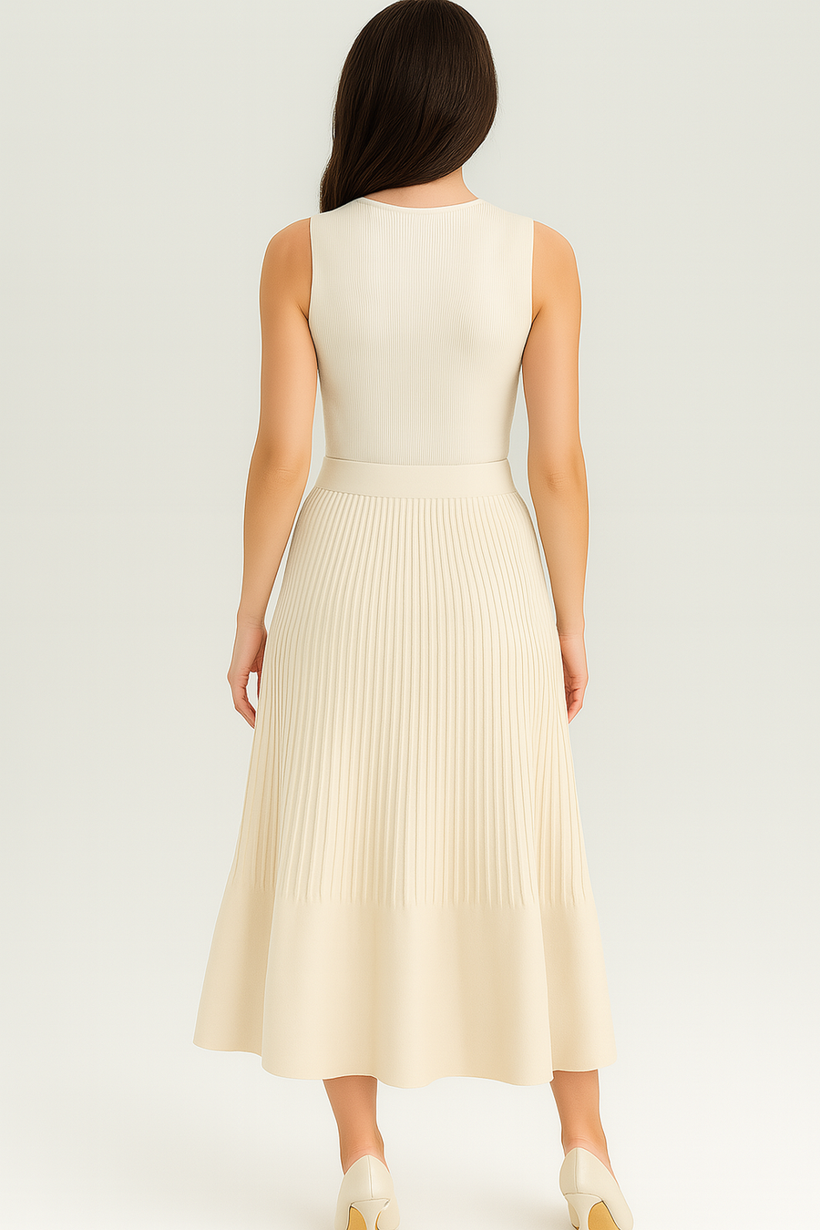 HEAVY KNIT FLARED KNIT SKIRT