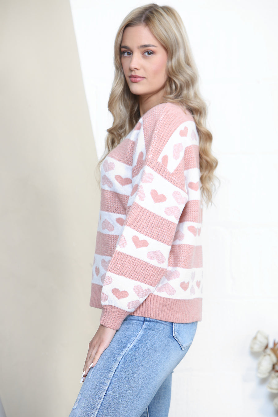 Heart stripe jumper